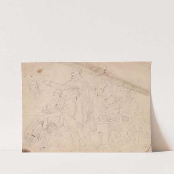 Ten Figures at Table by Sir Joshua Reynolds