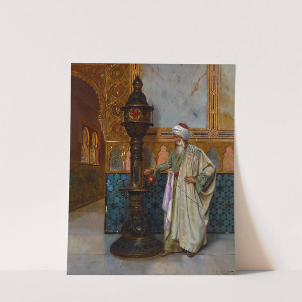 Tending The Lamp by Rudolf Ernst