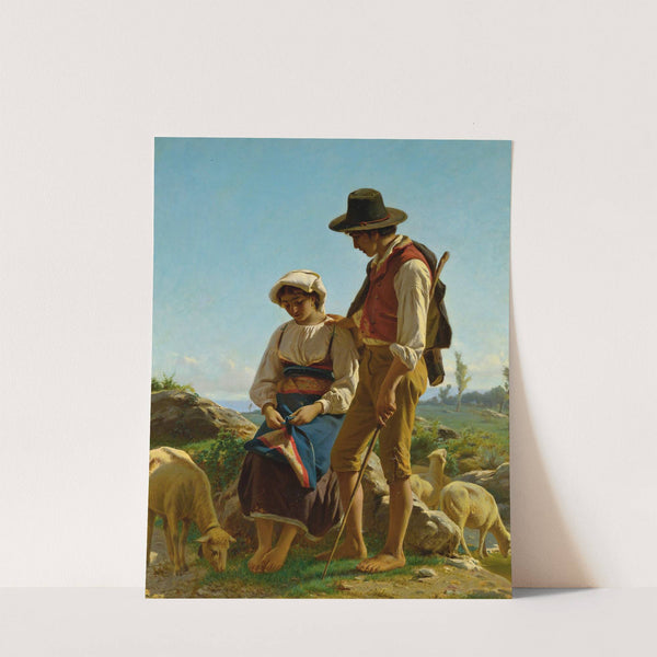 Tending Their Flock by Luigi Bechi