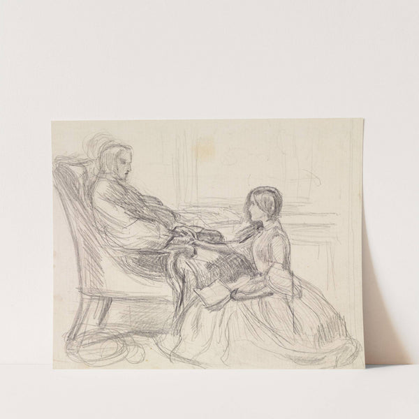 Tennyson's The Grandmother's Apology - Figure Study by Sir John Everett Millais