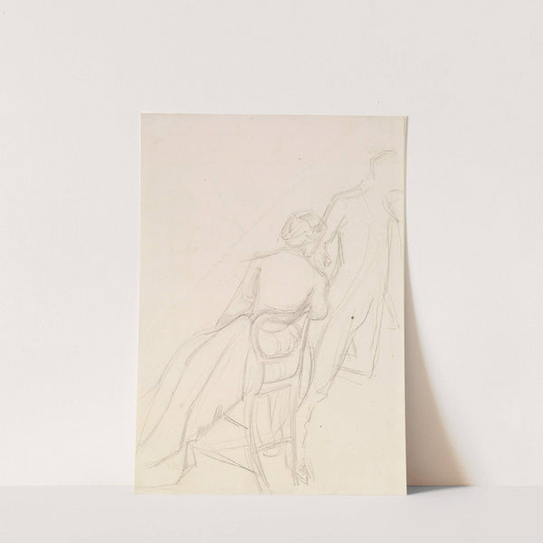 Tennyson's The Miller's Daughter - Study for Husband and Wife in Arise and Let us Wander Forth by Sir John Everett Millais