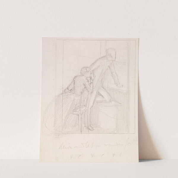 Tennyson's The Miller's Daughter - Study for Husband and Wife in Arise and Let us Wander Forth by Sir John Everett Millais