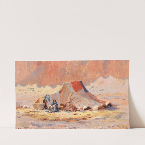 Tente Arabe Dans Le Désert À Blidah (1890) by Henry Brokman