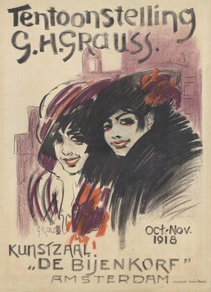 Tentoonstelling G.H. Grauss. Kunstzaal ‘De Bijenkorf’ Amsterdam (1918)