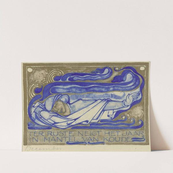 Ter ruste neigt het jaar in mantel van koude, december by Willem Arondéus