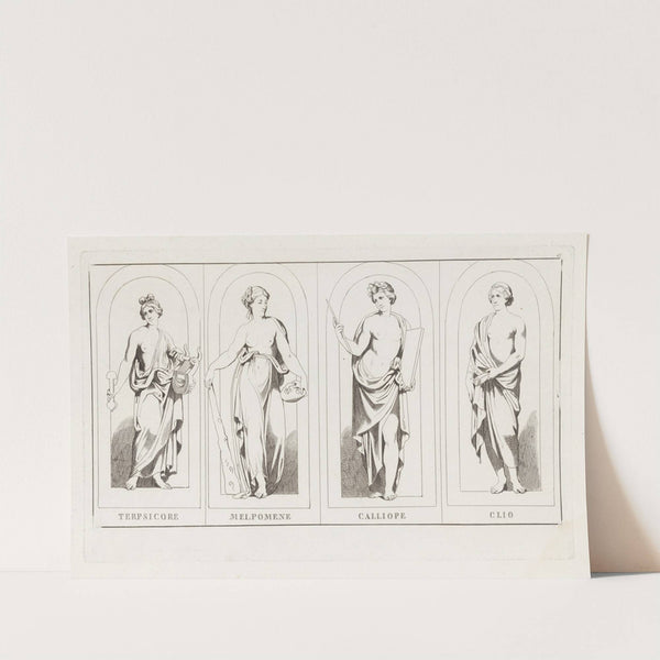 Terpsicore, Melpomene, Calliope, Clio (1825) by Giulio Romano