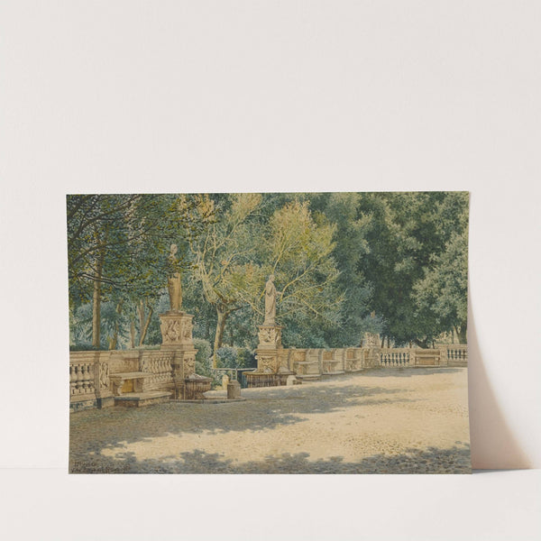 Terrace in the Gardens of the Villa Borghese, Rome by Josef Theodor Hansen