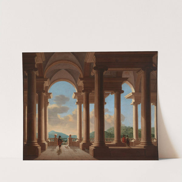 Terrace with a Colonnade - Architectural Study by Daniël de Blieck