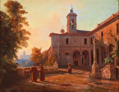 Terrasse Der Klosterkirche Sant’onofrio Al Gianicolo In Rom