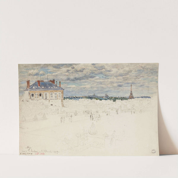 Terrasse du château de Saint-Cloud, Saint-Cloud, Paris et la tour Eiffel by Frédéric Houbron