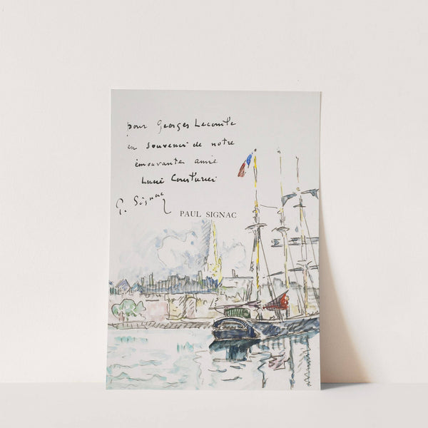 Terreneuva à l’ancre, au large d'un port breton by Paul Signac