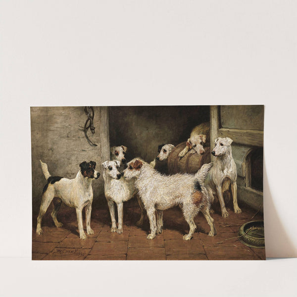 Terriers at a Stable Door, 'A Distant Relative' by John Emms