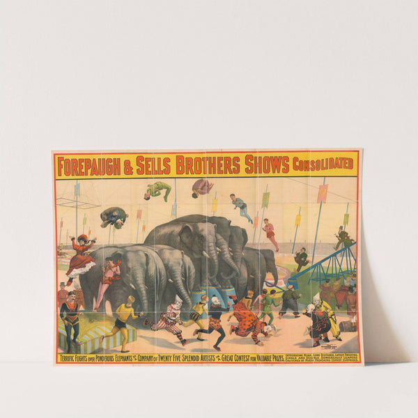 Terrific flights over ponderous elephants by a company of twenty-five splendid artists in a great contest for valuable prizes (1899) by Strobridge & Co. Lith.