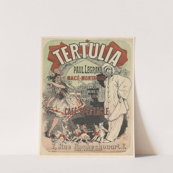 Tertulia. Café-spectacle 7 rue Rochechouart 7. A la Place Cadet (1871) by Jules Chéret