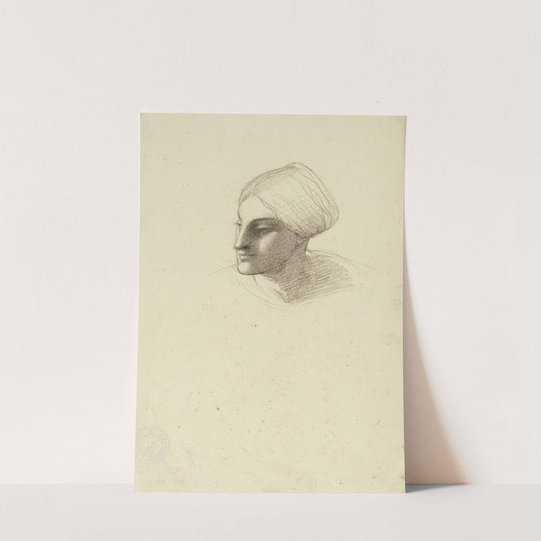 Tête de femme de trois quarts à gauche by Jean-Achille Benouville