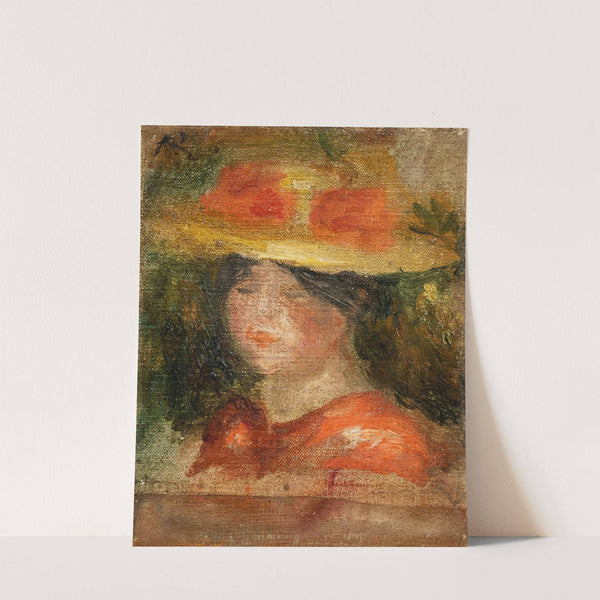Tête de femme en chapeau by Pierre-Auguste Renoir