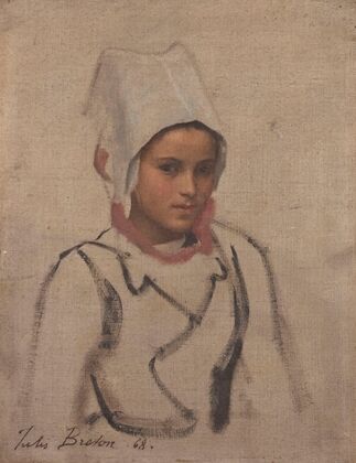 Tête de jeune Bretonne, étude pour le Pardon (1868)