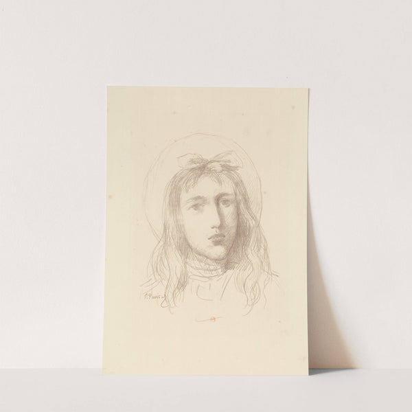 Tête de jeune fille (1896) by Pierre Puvis de Chavannes