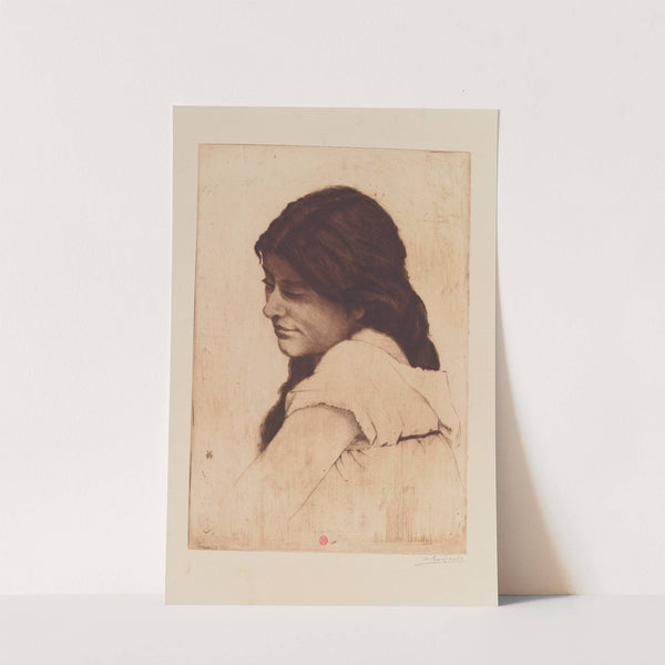 Tête d’étude (1890) by Henri-Charles Guérard