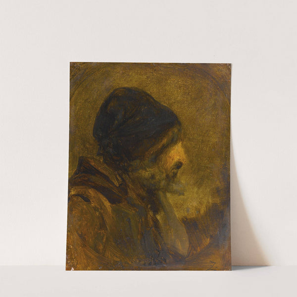 Tête d’homme, d’après Rembrandt (1853) by Félix Ziem