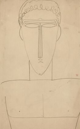 Tête et buste d’homme de face (1912-1913)