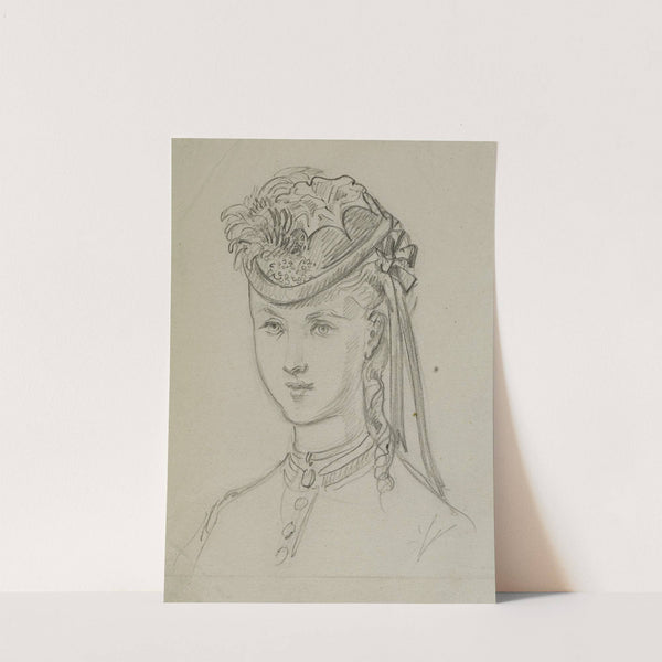 Tête féminine avec coiffe 2 (1862-1872) by Anaïs Colin-Toudouze