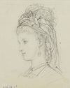 Tête féminine avec coiffe (1862-1872)