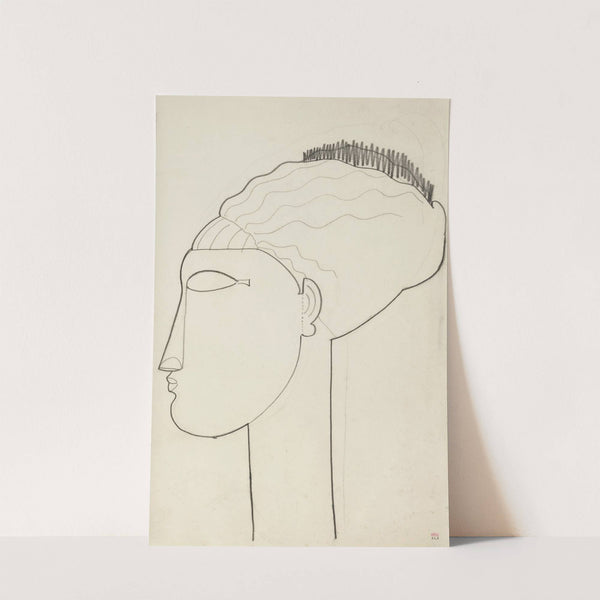 Tête profil gauche by Amedeo Modigliani