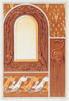 Têtes de chèvres, semis. Flamant, plaque cuivre fondu.