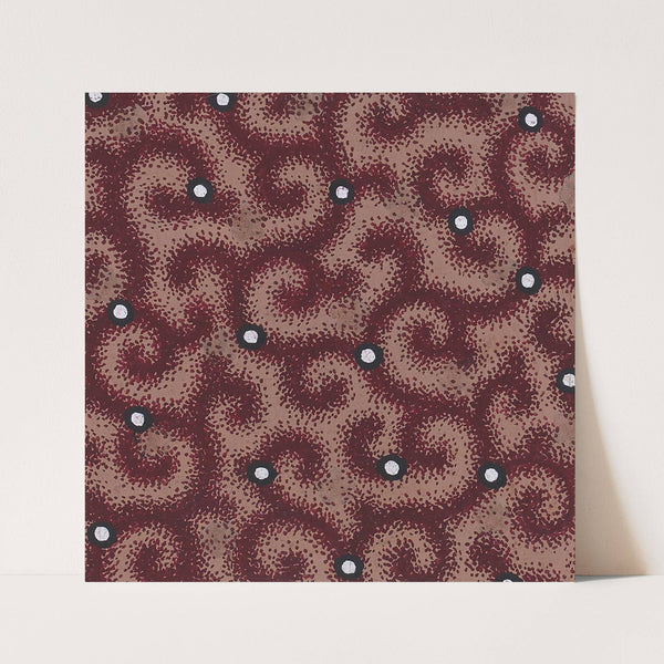 Textile Design of Scattered Pealrs over a Background of Scrolling Branches by Anonymous