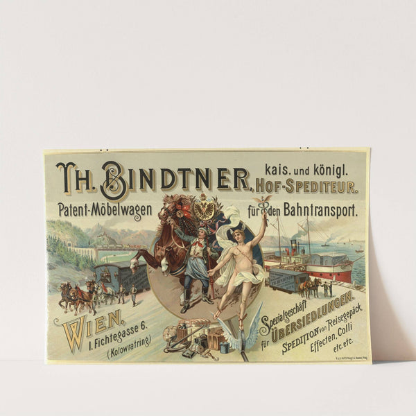 Th. Bindtner - Kaiserlich und Königlicher Hof-Spediteur - Patent-Möbelwagen für den Bahntransport by Anonymous