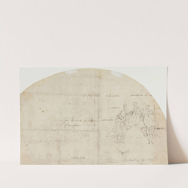 Th en sacra conversazione med HlPetrus Martyr, HlSebastian, HlLucia og HlRicho omkring Maria med Jesus-barnet by Giovanni Battista Rovere