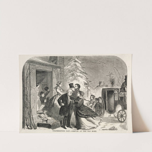 Thanksgiving Day – Arrival at the Old Home (1858) by Winslow Homer
