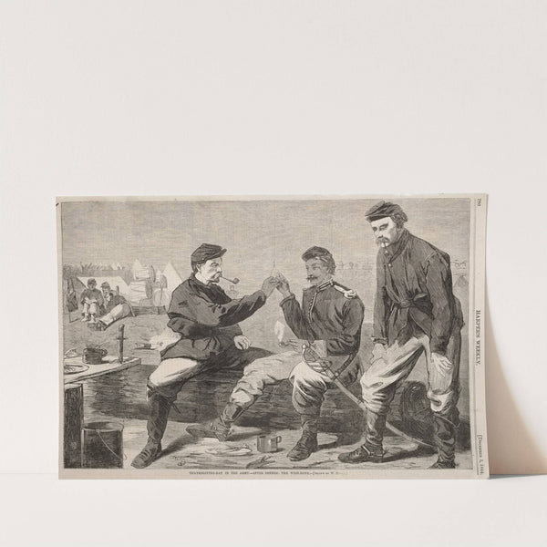 Thanksgiving Day in the Army – After Dinner; The Wish-Bone (1864) by Winslow Homer