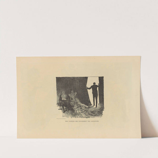 That evening her engagement was announced (1893-1900) by Charles Dana Gibson