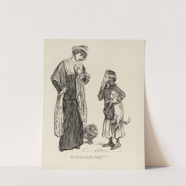 ‘Thats a fine dog you have there.’ (1916) by Charles Dana Gibson