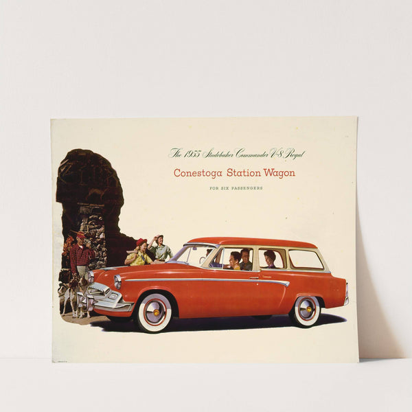 The 1955 Studebaker Commander V-8 Regal Conestoga station wagon for six passengers by Anonymous