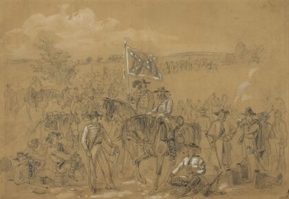The 1st Virginia Cavalry at a halt