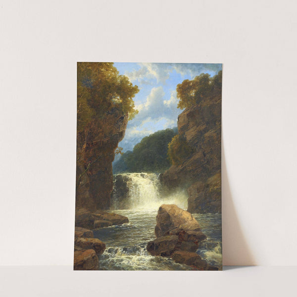 The Aberdulais Falls, Wales (1874) by John Brandon Smith