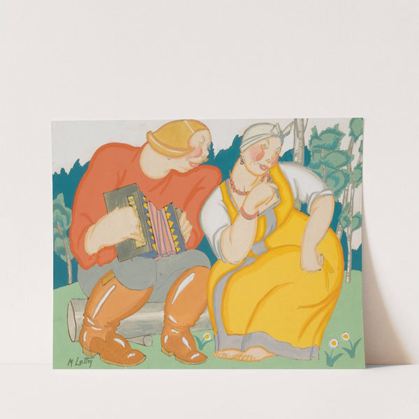 The Accordion Player by Mikhail Pelopidovich Lattry