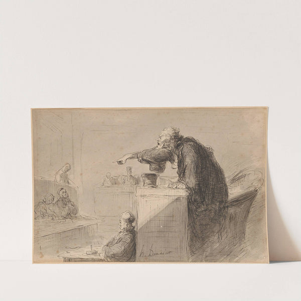The Accusation (ca. 1865) by Honoré Daumier