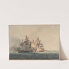 The Action between his Majesty’s Sloop ‘Bonne Citoyenne’ and the French Frigate ‘La Furieuse’ (1810) by William Daniell