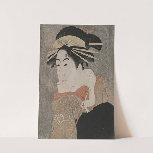 The Actor Matsumoto Yonesaburo as Shinobu, Posing as the Courtesan Kewaizaka no Shosho, from the play A Medley of Tales of Revenge by Tōshūsai Sharaku