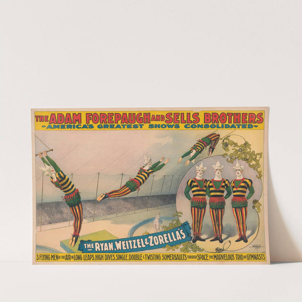 The Adam Forepaugh and Sells Brothers, America’s greatest shows consolidated–the Ryan, Weitzel & Zorella’s (1898) by Courier Litho. Co.