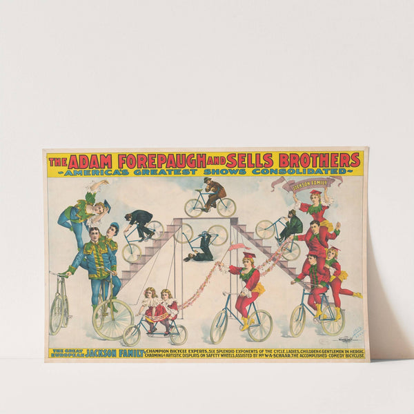 The Adam Forepaugh & Sells Brothers America’s greatest shows consolidated. The great European Jackson family… (1899) by Courier Litho. Co.