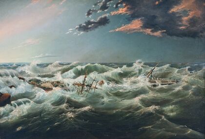 The Admella wrecked, Cape Banks, 6th August, 1859