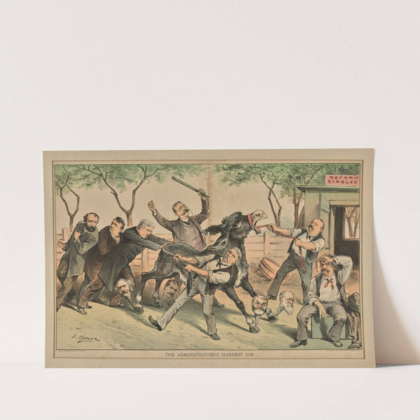 The administration’s hardest job. (1885) by Joseph Ferdinand Keppler