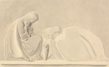 The Adoration of the Magi, a Design for Bas Relief
