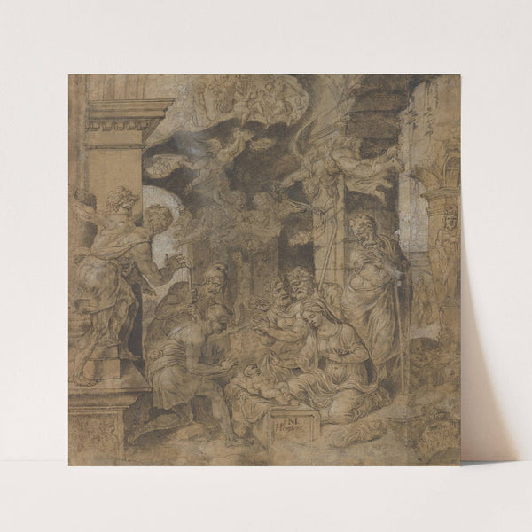 The Adoration of the Shepherd by Maarten Van Heemskerck