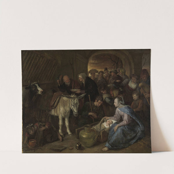 The adoration of the shepherds by Jan Steen